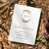 Herbst Wildblumen-Wappen QR-Code Hochzeit Save The Date