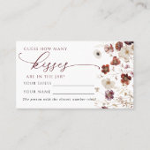 Herbst Wildblumen Wie viele Kisses Showspielkarte Platzkarte (Vorderseite)