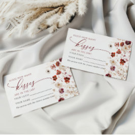 Herbst Wildblumen Wie viele Kisses Showspielkarte Platzkarte