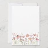 Herbst Wilde Blüten Hochzeit Einladung (Rückseite)