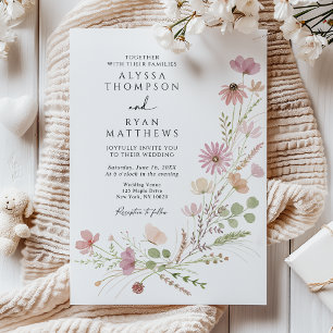 Herbst Wilde Blüten Hochzeit Einladung