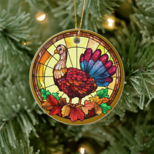 Herbst-Wildleben Keramik Ornament