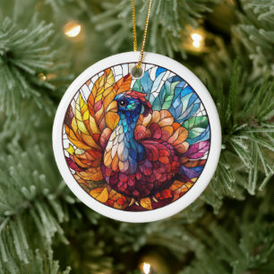 Herbst-Wildleben Keramik Ornament
