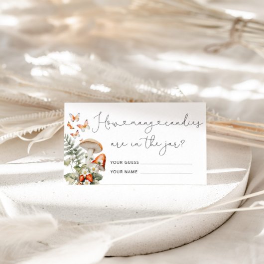 Herbst Wildpilz wie viele Bonbons im Glas Begleitkarte