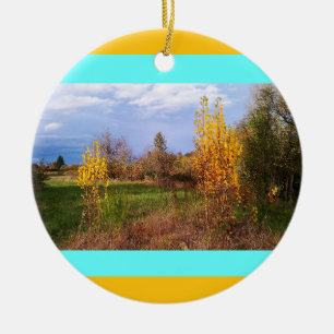 Herbst-Wildreservat Keramik Ornament