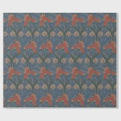 Herbst-William-Morris-Stil-Muster Geschenkpapier (Flach)