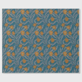 Herbst-William-Morris-Stil-Muster Geschenkpapier (Flach)