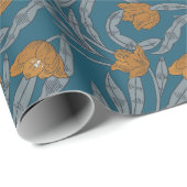 Herbst-William-Morris-Stil-Muster Geschenkpapier (Rolleneckpunkt)