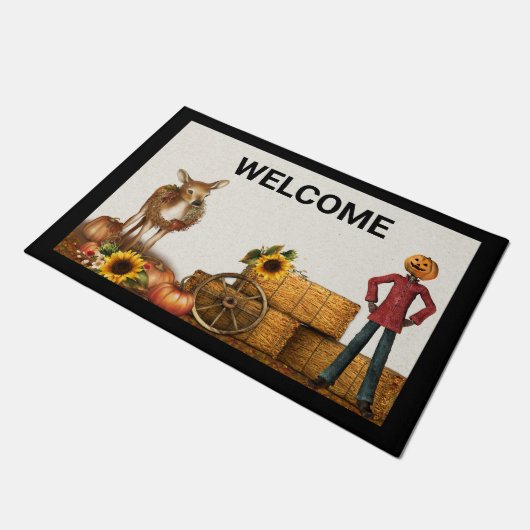 Herbst Willkommensmat Fußmatte (Schrägansicht)