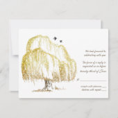 Herbst-Willow-Tree-Hochzeitskarte RSVP Karte (Vorderseite)