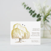 Herbst-Willow-Tree-Hochzeitskarte RSVP Karte (Stehend Vorderseite)