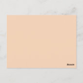 Herbst Winter Color Tender Peach Postkarte (Rückseite)