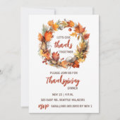 Herbst-Winter-Erntedank Einladung (Vorderseite)