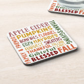 Herbst Winter Erntedank Urlaub Segeln Getränkeuntersetzer (Linke Seite)