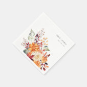 Herbst Winter Floral Wedding Serviette (Ecke)