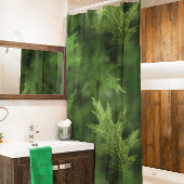 Herbst Winter Herbstlaub Green Shimmer Leaf Duschvorhang