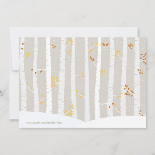 Herbst/Winter-Kinderdusche Einladung (Rückseite)