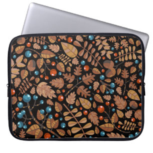 Herbst Winter Pflanze: Vintages Muster Laptopschutzhülle