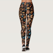 Herbst Winter Pflanze: Vintages Muster Leggings (Rückseite)