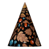 Herbst Winter Pflanze: Vintages Muster Partyhütchen (Links)