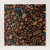 Herbst Winter Pflanze: Vintages Muster Puzzle (Horizontal)