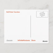 Herbst Winter Transition Postcard Postkarte (Rückseite)