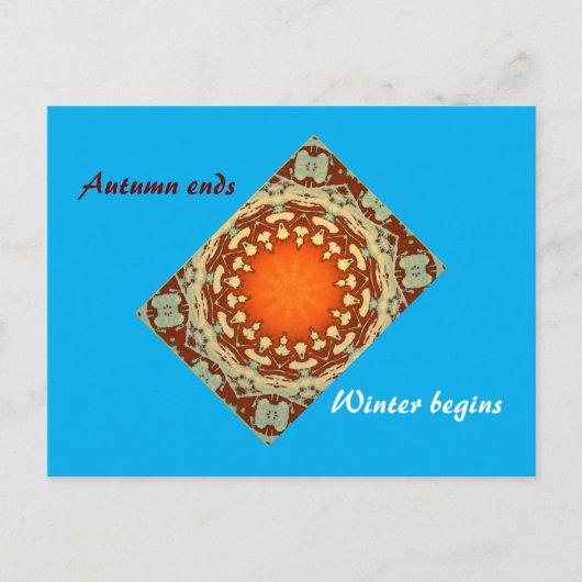 Herbst Winter Transition Postcard Postkarte (Vorderseite)