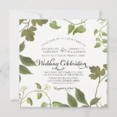 Herbst Winter Waldleaf Bohemisch BOHO Einladung (Vorderseite)