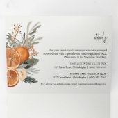 Herbst Winter Wedding Foto Tri-Fold Einladung (Innen Erste Seite)