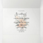 Herbst Winter Wedding Foto Tri-Fold Einladung (Innenseite Mitte)