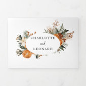 Herbst Winter Wedding Tri-Fold Einladung (Cover)