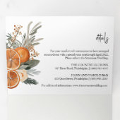 Herbst Winter Wedding Tri-Fold Einladung (Innen Erste Seite)