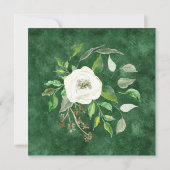 Herbst Winterwald Bohemisch BOHO Wasserfarbe Einladung (Rückseite)