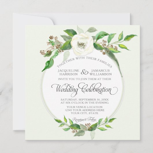 Herbst Winterwald Bohemisch BOHO Wasserfarbe Einladung (Vorderseite)