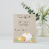 Herbst wir bewegen Erntedank Ankündigung (Stehend Vorderseite)