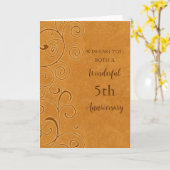 Herbst-Wirbel 5. Hochzeitsjubiläumskarte Karte (Gelbe Blume)