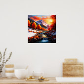 Herbst wird Winter Poster (Küche)