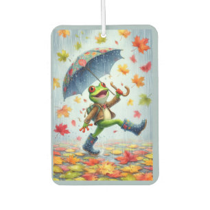Herbst Witziger T - Shirt Frosch im Regen Autolufterfrischer