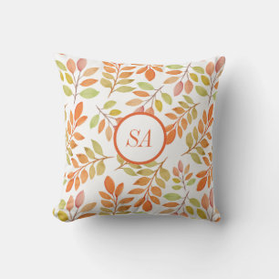 Herbst Wohngestaltung Herbstfarben Rosa Orange Blä Kissen