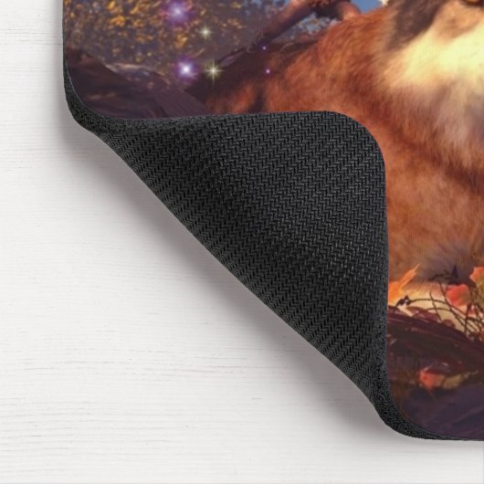 Herbst-Wolf Mousepad (Ecke)