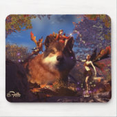 Herbst-Wolf Mousepad (Vorne)