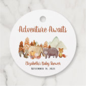 Herbst Woodland Animals Kinderdusche Danke Geschenkanhänger (Rückseite)