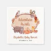 Herbst-Woodland-Tiere Kinderdusche Serviette (Vorderseite)