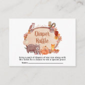 Herbst Woodland Tiere Windelwinddusche Begleitkarte (Vorderseite)