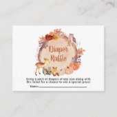 Herbst Woodland Tiere Windelwinddusche Begleitkarte (Vorderseite)