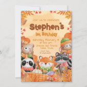 Herbst Woodlands Geburtstag Einladung (Vorderseite)