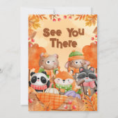 Herbst Woodlands Geburtstag Einladung (Rückseite)