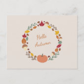 Herbst-Wreath-Postkarte Postkarte (Vorderseite)