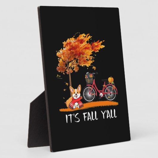 Herbst Y’all Cardigan Dog Autumn Design Funny G Fotoplatte (Seite)