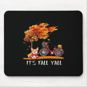 Herbst Y’all Cardigan Dog Autumn Design Funny G Mousepad